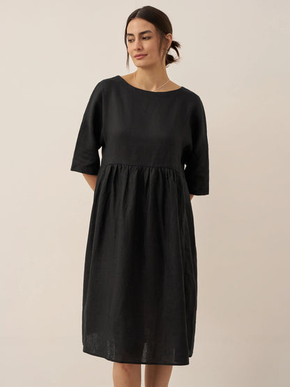 Piper | Women’s Linen A-Line Midi Dress