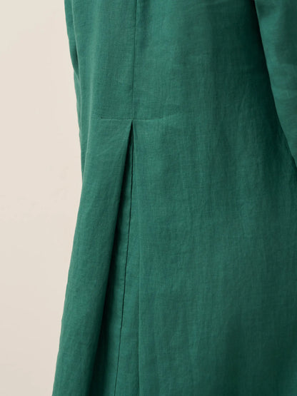 Shiloh | Women’s Linen Hooded Pullover Maxi Dress