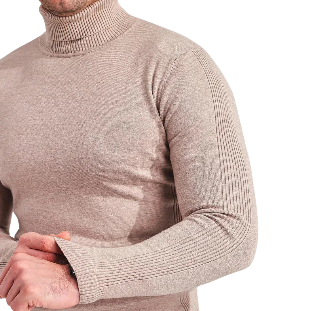 Damon | Men’s Slim Fit Ribbed Turtleneck Sweater