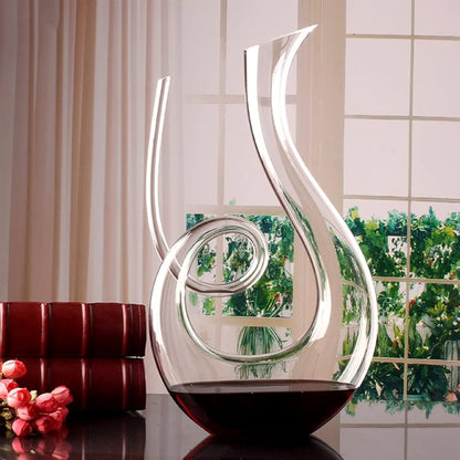 Crystal Swirling Wine Decanter | Elegant Carafe for Aeration & Serving