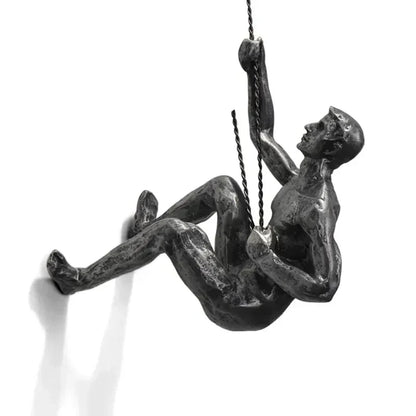 Elevate Living | GravityBold Climbing Man Wall Sculpture Set in Modern Resin