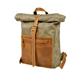 Zion | Vintage Waxed Canvas Travel Backpack with Laptop Compartment-4