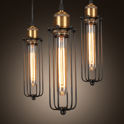 Retro Factory Look | RusticGlow Metal Cage Pendant