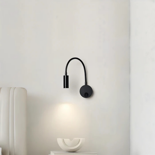 Black LED Flexible Arm | CosmoFlex Wireless Wall Lamp