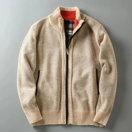 Brandon | Men’s Sherpa-Lined Fair Isle Zip Sweater