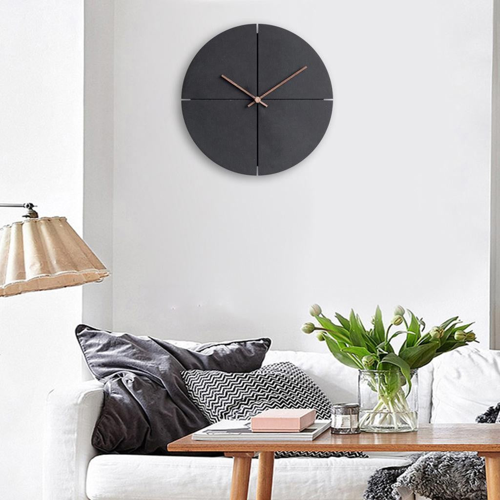 HushTone Wall Clock | 12" Contemporary Woodcraft Accent