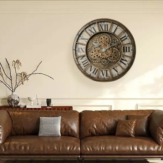 Timeless Ember Wall Clock | Vintage Bronze Elegance