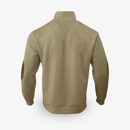 Trent | Men’s Button-Up Cable Knit Wool Sweater