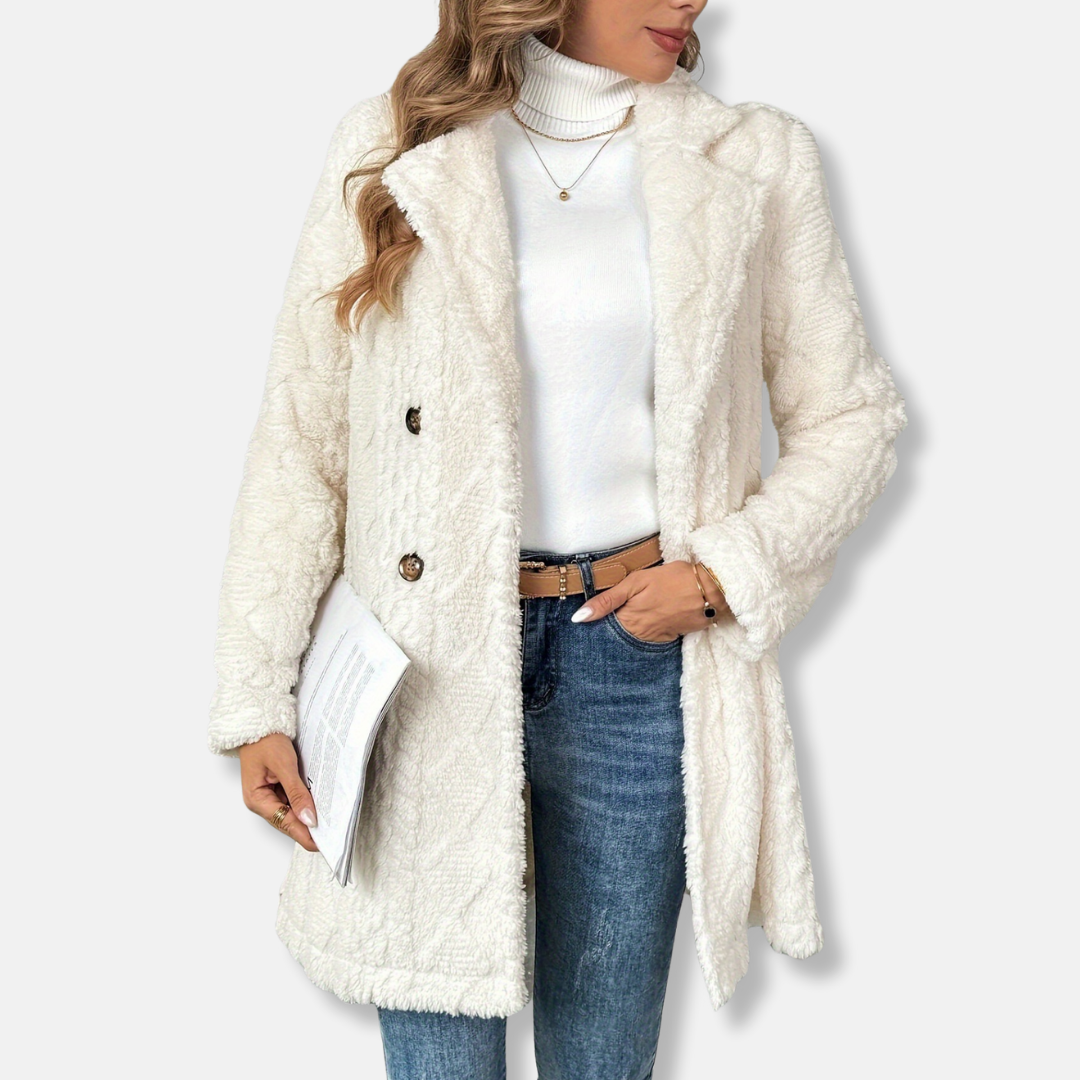 Vanya | Women’s Contemporary Relaxed Fit Coat with Notched Lapel