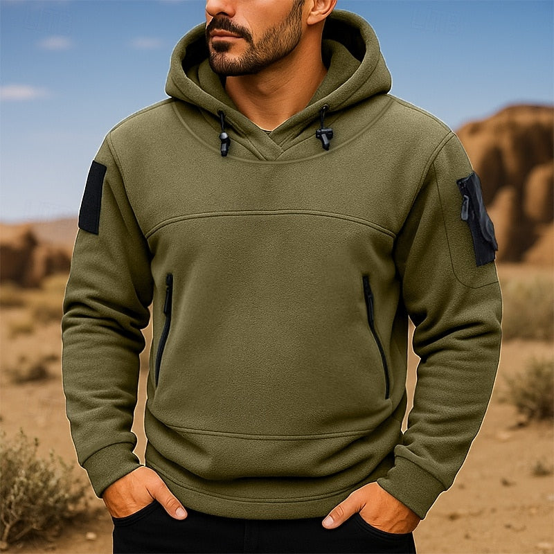 Colton | Men’s Adventure Hoodie with Sleeve Patch and Pockets