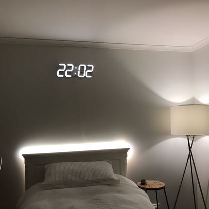 Modern LED Display | AuraGlow 3D Digital Wall Clock
