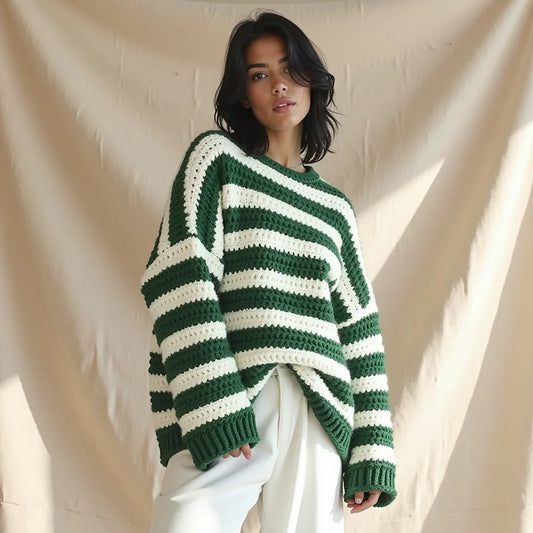 Camille | Women’s Bold Striped Sweater with Relaxed Fit