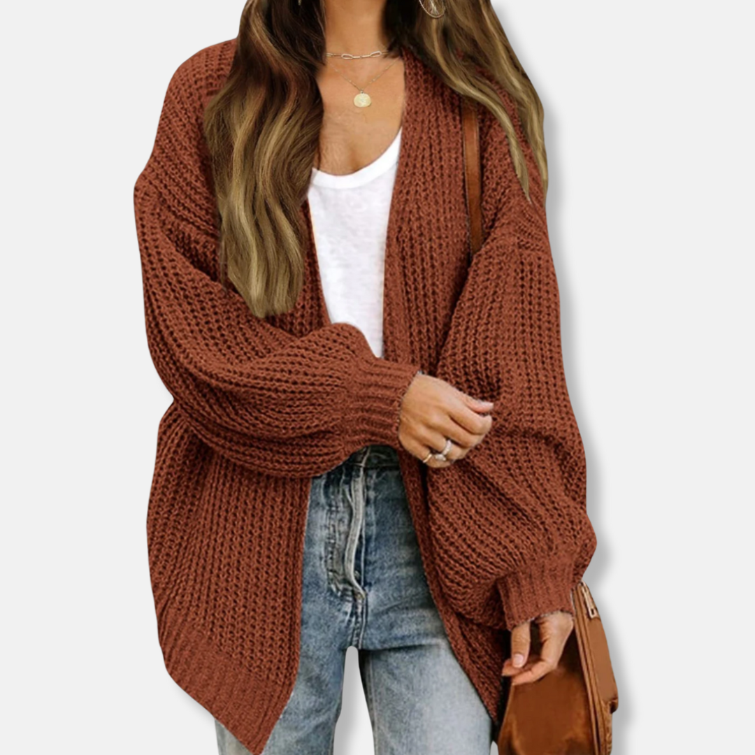 Seraphina | Women’s Lantern Sleeve Oversized Wool Cardigan