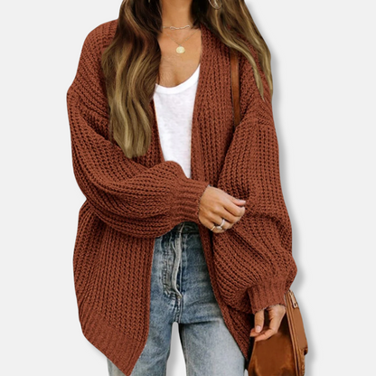 Seraphina | Women’s Lantern Sleeve Oversized Wool Cardigan