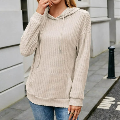 June | Women’s Sleek Minimalist Ribbed Hoodie