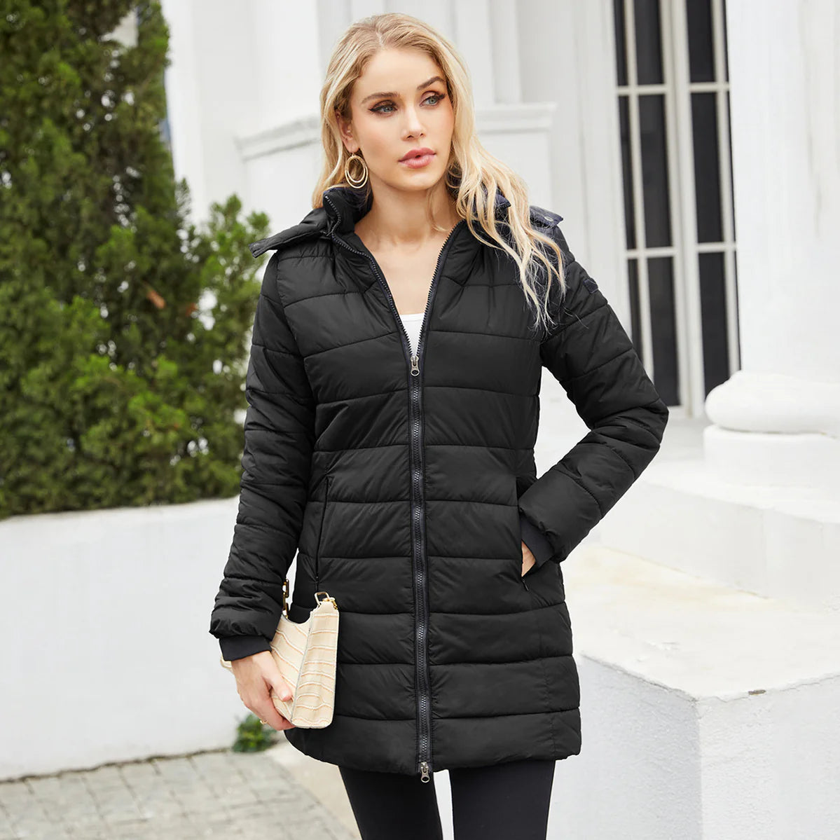 Claudia | Women’s Long Down Padded Coat for Winter