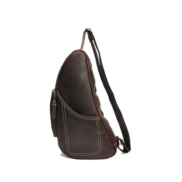Variant image for Retro | Men's Leather Sling Bag - Full Grain, Spacious Design, Adjustable Strap-2