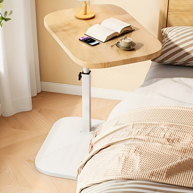 ModiSlide Side Table | Adjustable Wood & Metal C-Table for Sofa or Bedside Ease