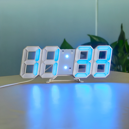 Modern LED Display | AuraGlow 3D Digital Wall Clock