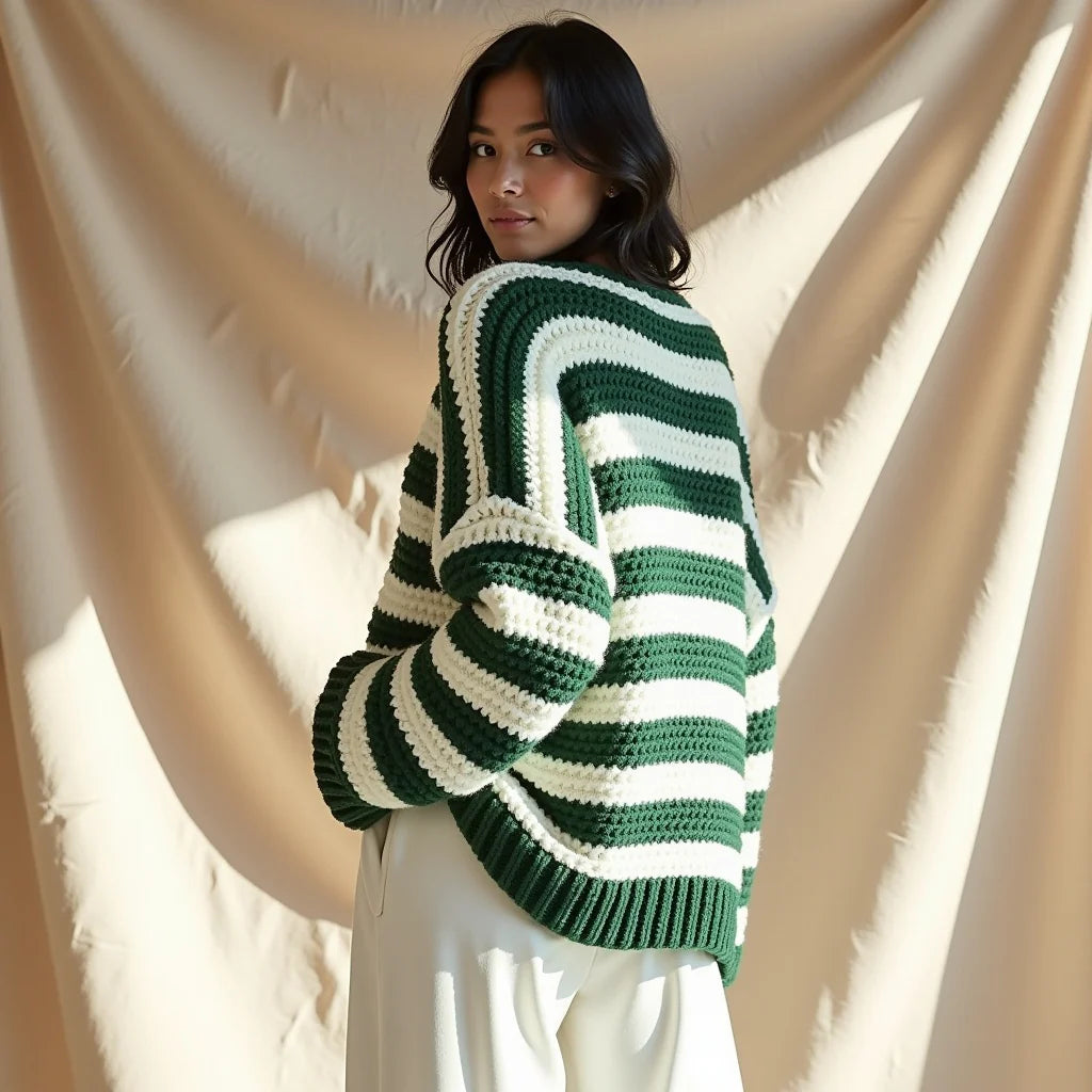 Camille | Women’s Bold Striped Sweater with Relaxed Fit