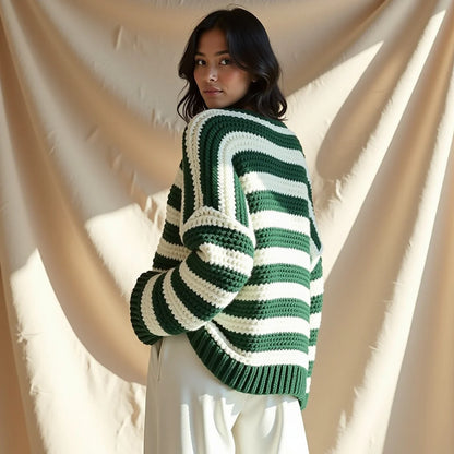 Camille | Women’s Bold Striped Sweater with Relaxed Fit