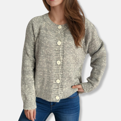 Poppy | Women’s Button Front Knit Speckled Cardigan