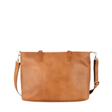 Caramel | Leather Tote Bag with Spacious Compartment and Versatile Storage Options-4