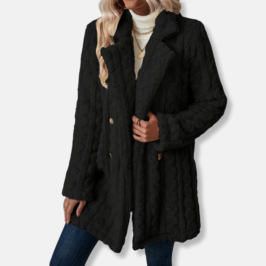 Vanya | Women’s Contemporary Relaxed Fit Coat with Notched Lapel