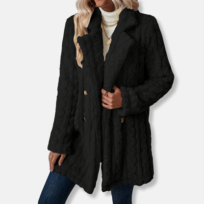 Vanya | Women’s Contemporary Relaxed Fit Coat with Notched Lapel
