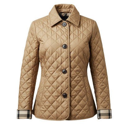 Lila | Women’s Quilted Cotton Jacket with Diamond Stitching