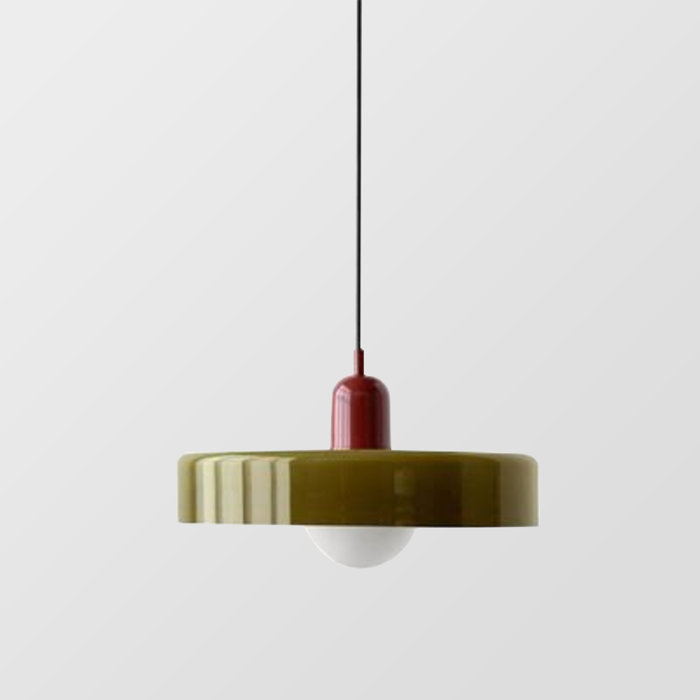 Studio Prisma Pendant | Art Glass Light in Bauhaus Luxe Palette