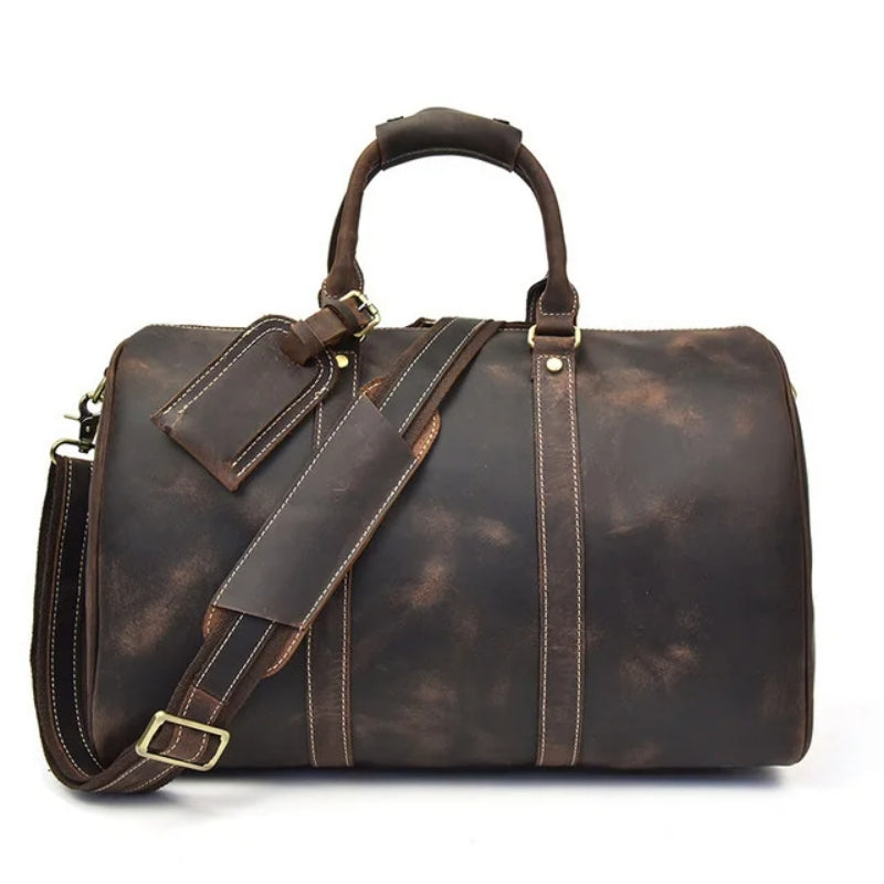 Weekender 18 | Genuine Leather Travel Bag with Spacious Interior and Adjustable Strap-1