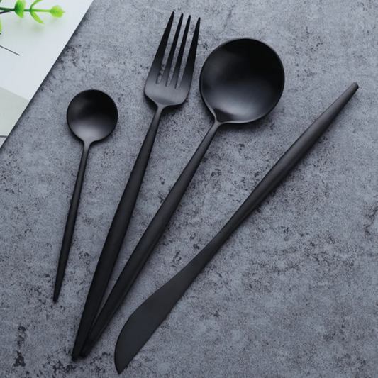 MajestiCut Deluxe 24-Piece | Stainless Steel Gold & Silver Flatware