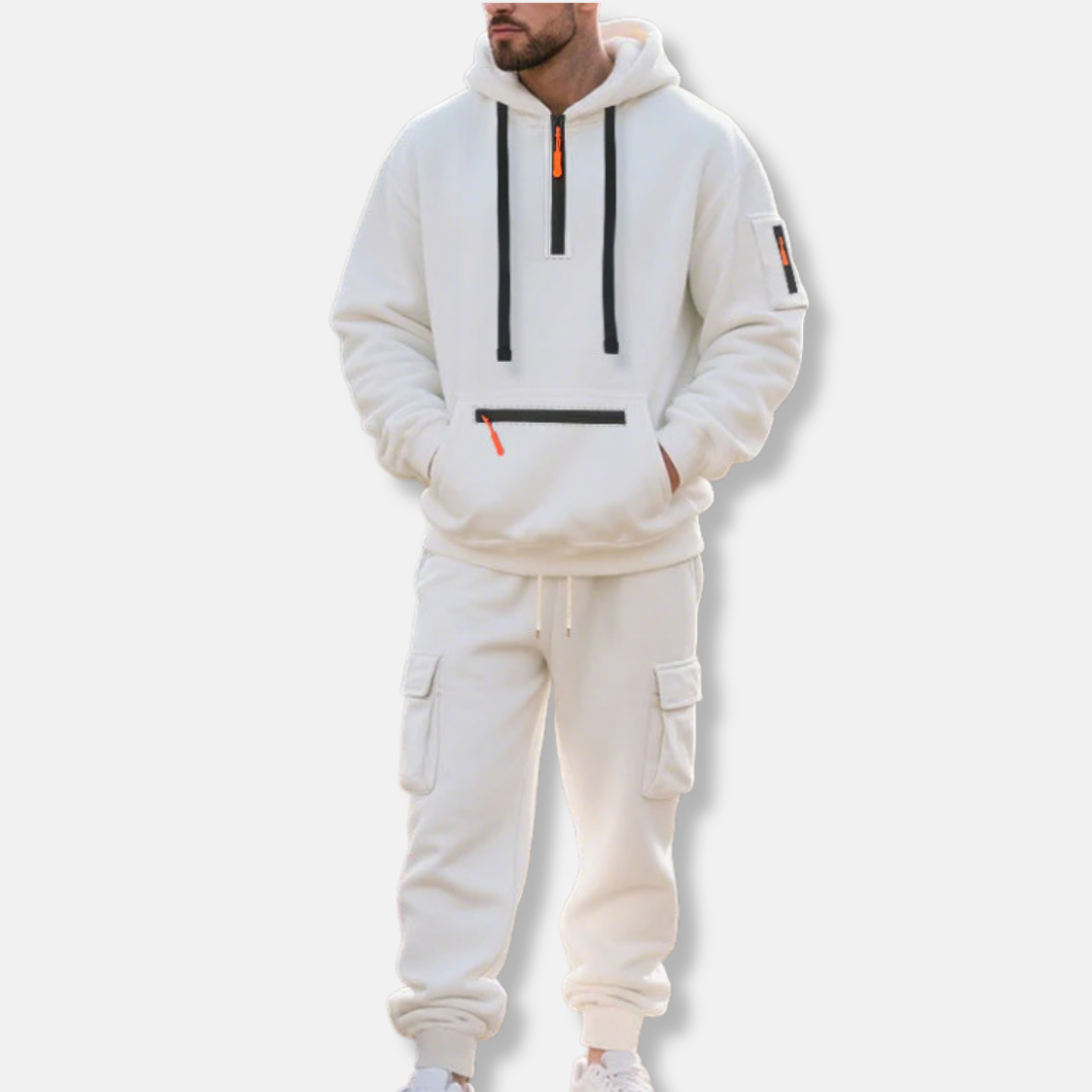 Connor | Men’s Sport Tracksuit – Half-Zip Hoodie & Drawstring Joggers