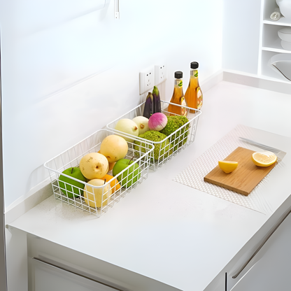 GridHaus Wire Basket | Modern Storage with Handles for Effortless Organization