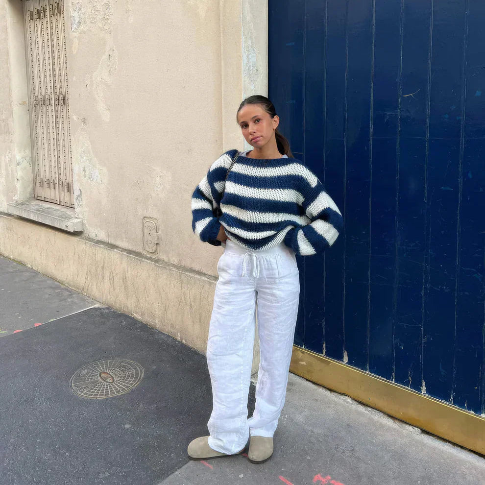 Kyla | Women’s Modern Casual Striped Chunky Sweater