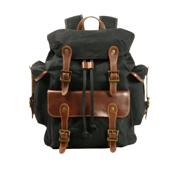 Variant image for Hudson | Vintage Leather Travel Backpack with Laptop Sleeve-2