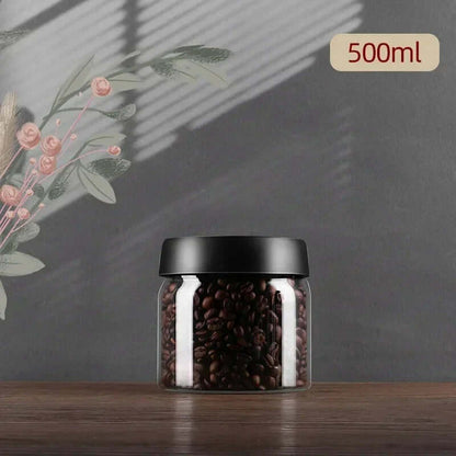 BrewVault Glass Bean Jar | Airtight Seal for Freshness & Rich Aroma Lock