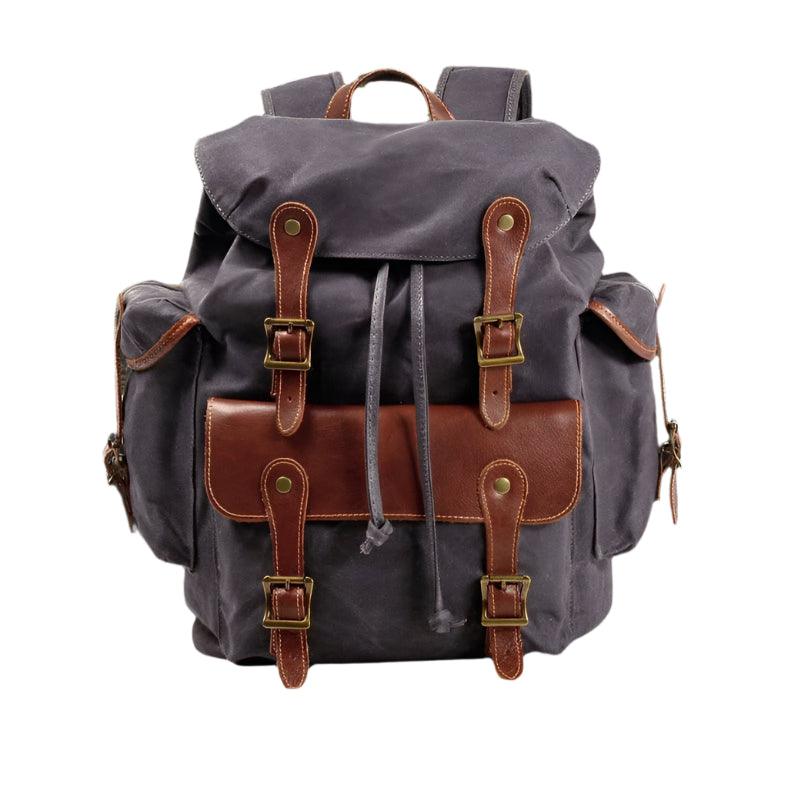 Variant image for Hudson | Vintage Leather Travel Backpack with Laptop Sleeve-4