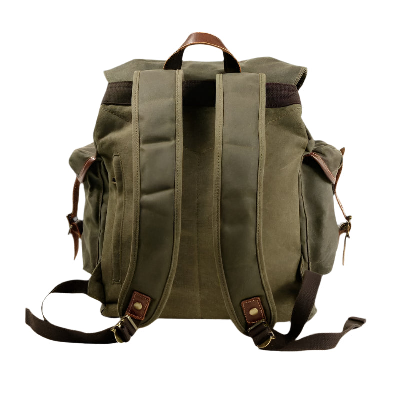 Hudson | Vintage Leather Travel Backpack with Laptop Sleeve-4