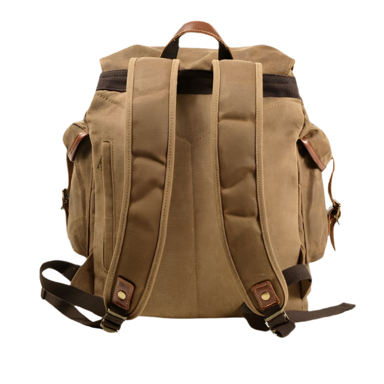 Hudson | Vintage Leather Travel Backpack with Laptop Sleeve-5