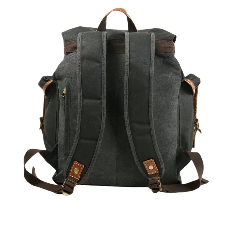 Hudson | Vintage Leather Travel Backpack with Laptop Sleeve-6