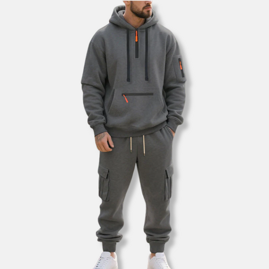 Connor | Men’s Sport Tracksuit – Half-Zip Hoodie & Drawstring Joggers