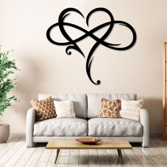 Love Infinity Heart | Decorative Iron Wall Art