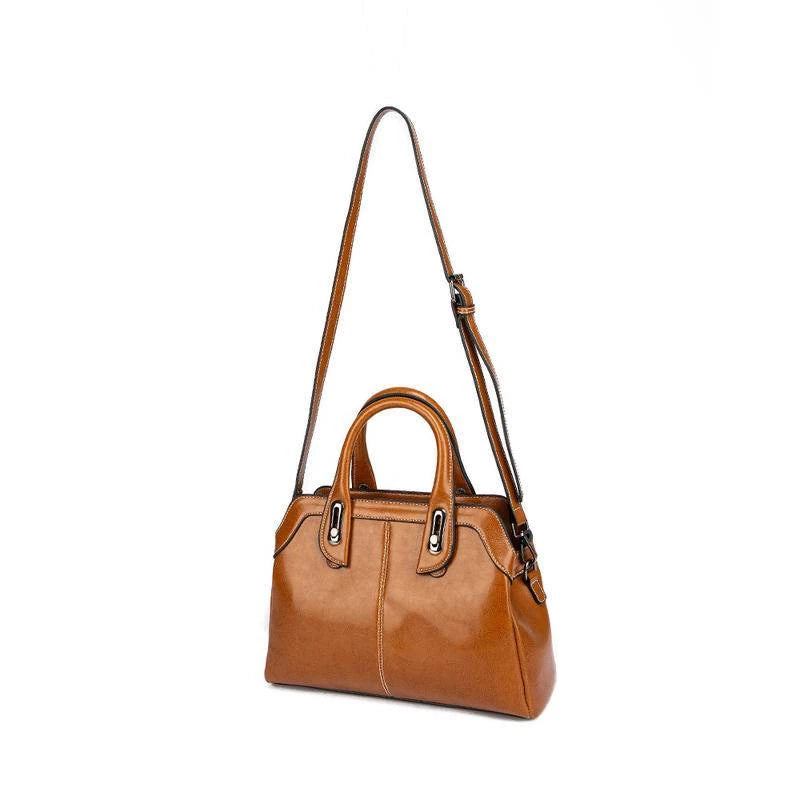 Nadine | Polished Structure Satchel