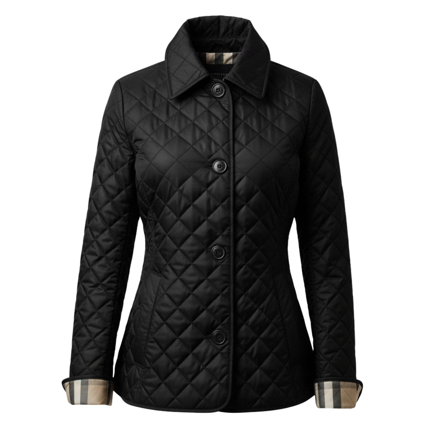 Lila | Women’s Quilted Cotton Jacket with Diamond Stitching