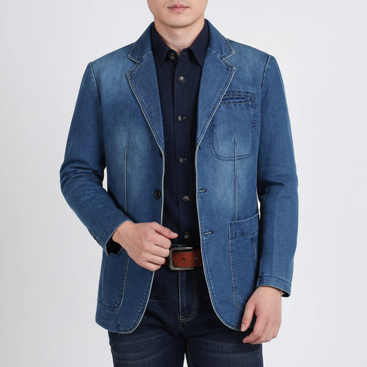 Caleb | Men’s Modern Trendy Casual Denim Blazer