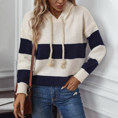 Fiona | Women’s Knit Pullover Hoodie with Relaxed Fit