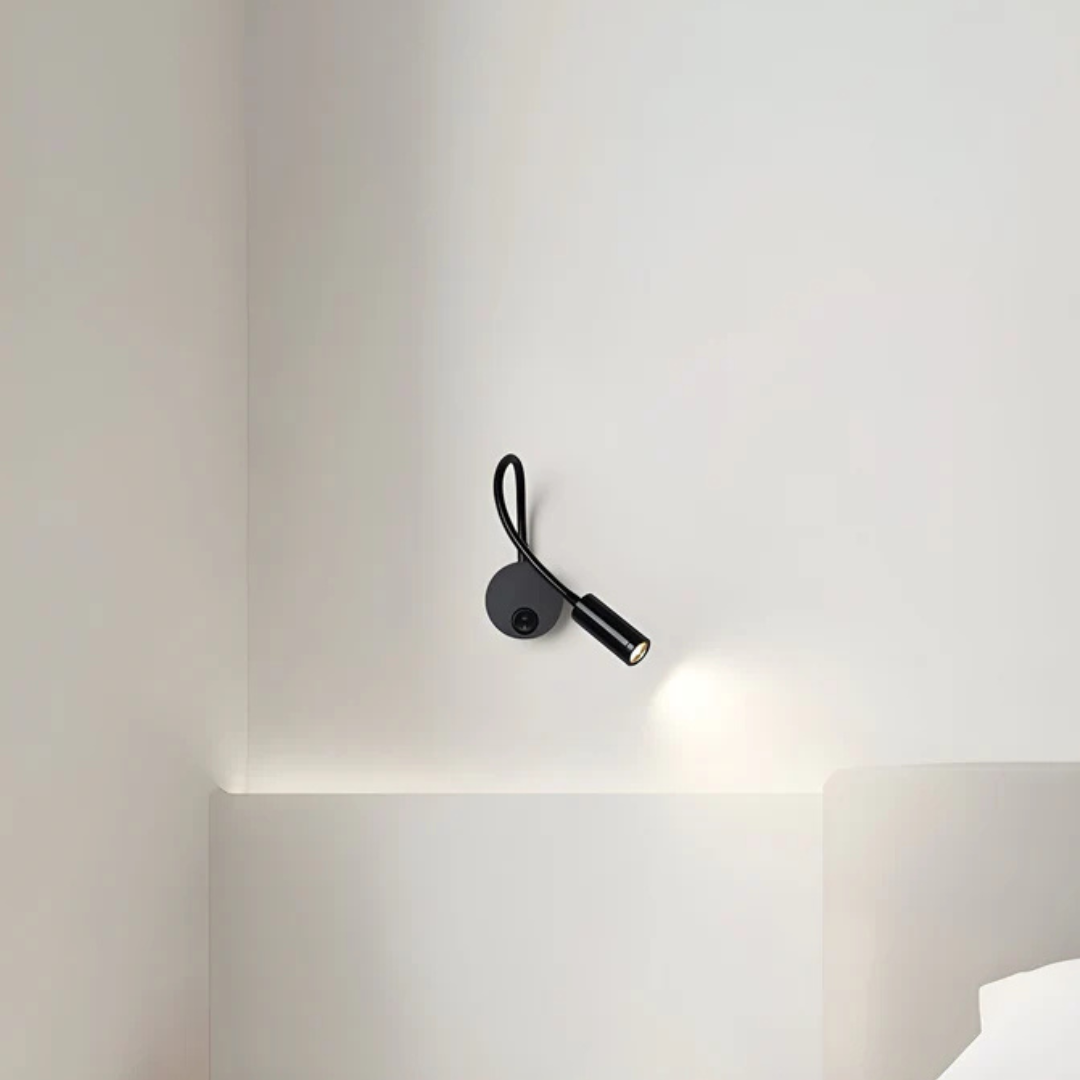 Black LED Flexible Arm | CosmoFlex Wireless Wall Lamp