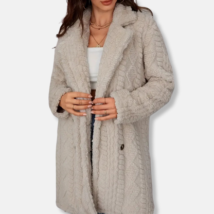 Vanya | Women’s Contemporary Relaxed Fit Coat with Notched Lapel